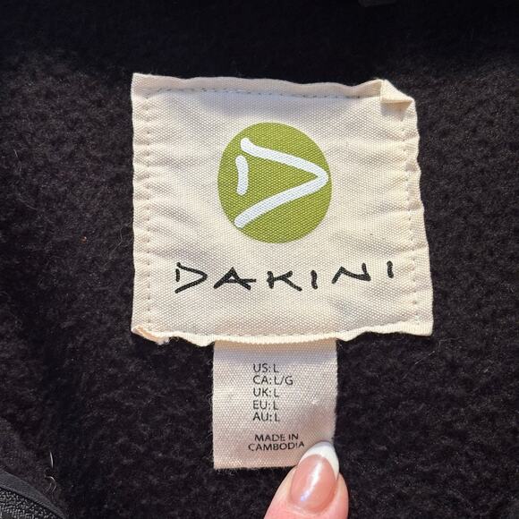 NWOT Dakini Black Fleece Vest Size Large Full Zip Pockets Outdoor Hiking Layer - Picture 6 of 10